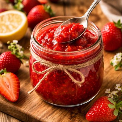 Image of Fast Yummy and Low Fat Double Strawberry Sauce