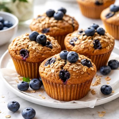 Image of Fat Free Blueberry Bran Muffins