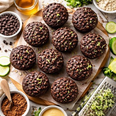 Image of Fat Free Chocolate Zucchini Muffins