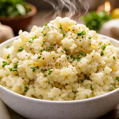 Image of Fat Free Garlic Smashed Potatoes