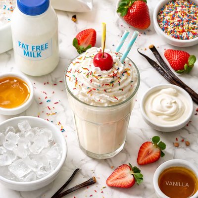 Image of Fat Free Low Fat Vanilla Milkshake