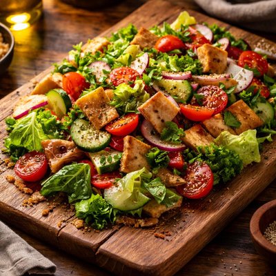 Image of Fattoush Toasted Pita Bread Salad