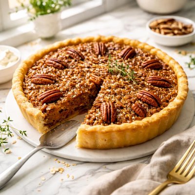 Image of Faux Pecan Pie with Oatmeal