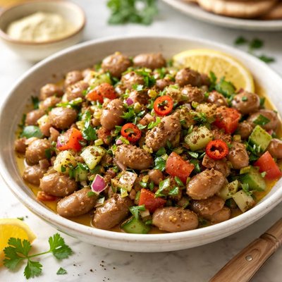 Image of Fava Bean Salad Fool Meudane Middle East Palestine