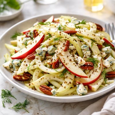 Image of Fennel and Apple Salad with Blue Cheese and Pecans