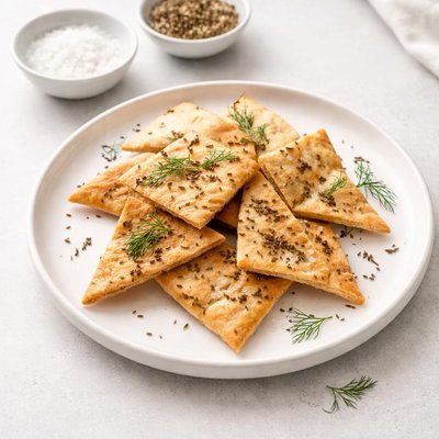 Image of Fennel and Sea Salt Pita Bread Crisps