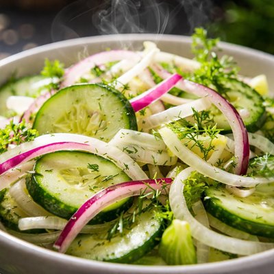 Image of Fennel Cucumber Red Onion Salad