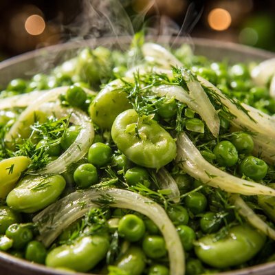 Image of Fennel Pea and Broad Bean Salad