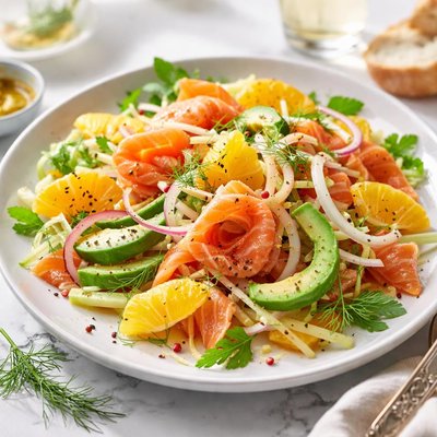 Image of Fennel Smoked Salmon and Orange Salad