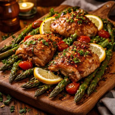 Image of Festive Chicken with Asparagus