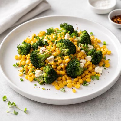 Image of Festive Corn and Broccoli