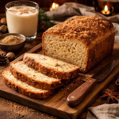 Image of Festive Eggnog Bread for Bread Machine