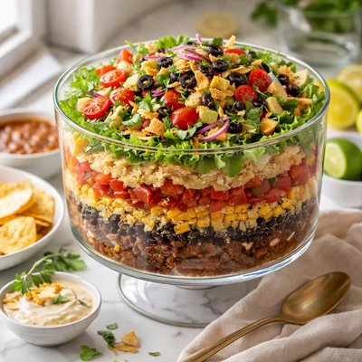 Image of Festive Layered Taco Salad