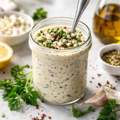 Image of Feta and Olive Oil Salad Dressing