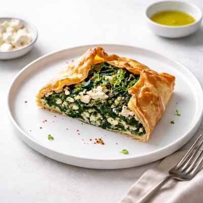 Image of Feta and Spinach Free Form Pie