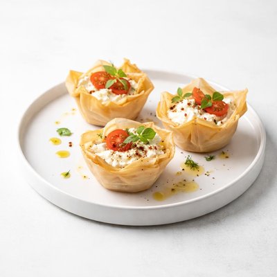 Image of Feta Custard in Phyllo Cups