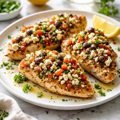 Image of Feta Topped Broiled Chicken