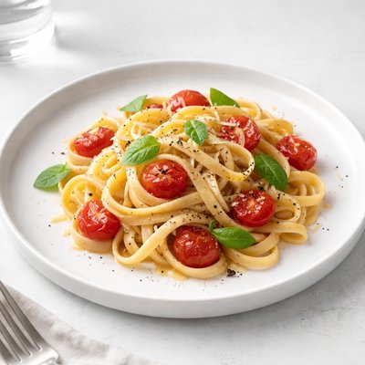 Image of Fettuccine and Tomatoes