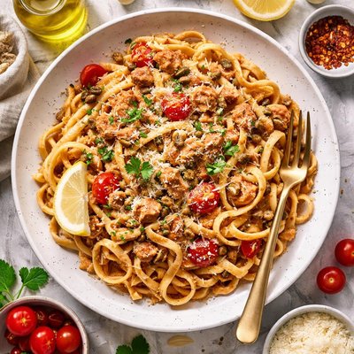 Image of Fettuccine in Tuna Sauce
