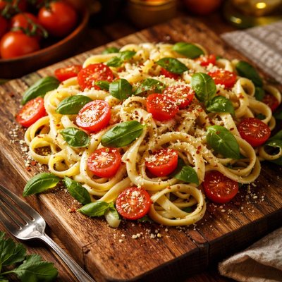 Image of Fettuccine Tomato and Basil Salad