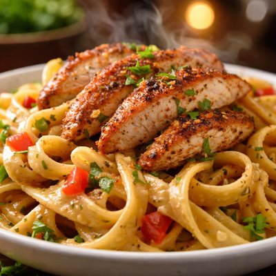 Image of Fettuccine with Chicken Cajun Style