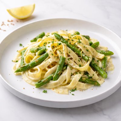 Image of Fettuccine with Fresh Asparagus and Lemon Cream