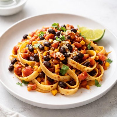 Image of Fettuccine with Mexi Bean Sauce