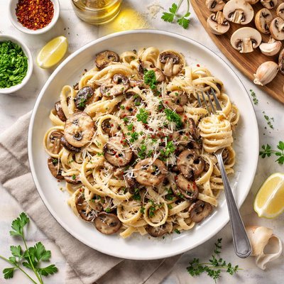 Image of Fettuccine with Mushroom Sauce