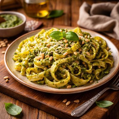 Image of Fettuccine with Pesto Sauce