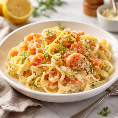 Image of Fettuccine with Smoked Salmon