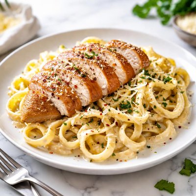 Image of Fettuccini with Chicken Breasts