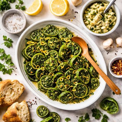 Image of Fiddlehead Ferns with Escargot Butter