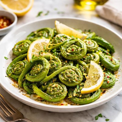 Image of Fiddleheads with Lemon