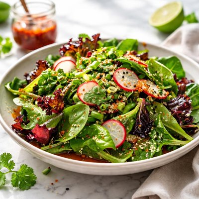 Image of Field Greens with Red Chili Dressing