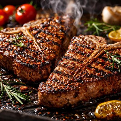 Image of Fiery Dijon Grilled T Bones