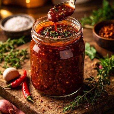 Image of Fiery Herbed Barbecue Sauce