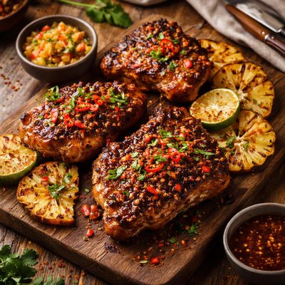 Image of Fiery Island Pork Chops