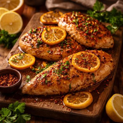 Image of Fiery Lemon Glazed Chicken