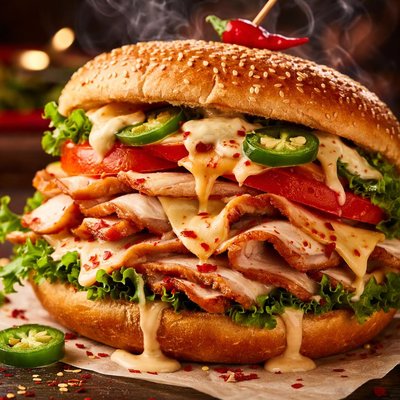 Image of Fiery Roast Turkey Sandwiches