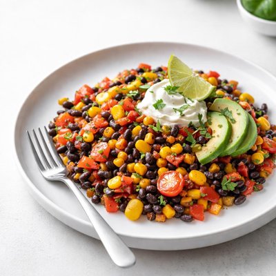 Image of Fiesta Black Bean Bell Pepper Skillet