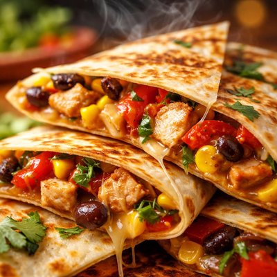 Image of Fiesta Chicken Vegetable Quesadillas