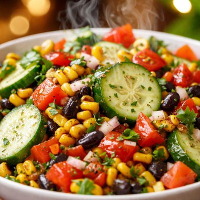 Image of Fiesta Cucumber Corn Salad