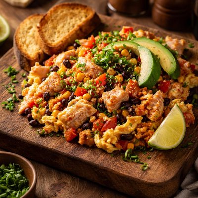 Image of Fiesta Eggs and Salmon