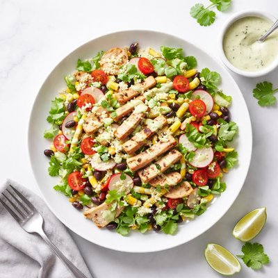 Image of Fiesta Salad with Avocado Ranch Dressing