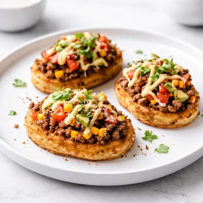 Image of Fiesta Taco Potato Cake Bruschetta