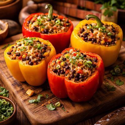 Image of Fiesta Vegetable Stuffed Bell Peppers