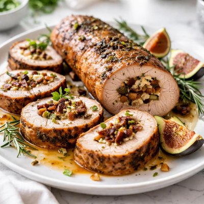 Image of Fig and Blue Cheese Stuffed Pork Tenderloin