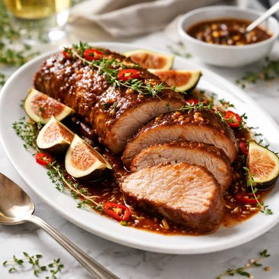 Image of Fig and Chile Glazed Pork Tenderloin