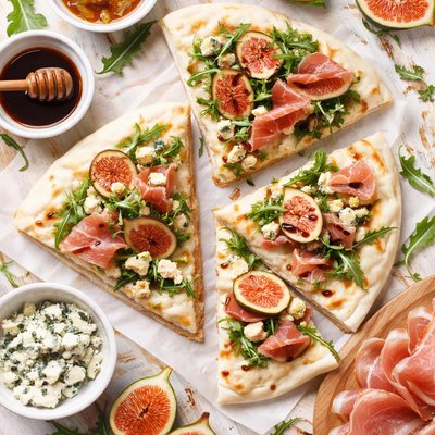 Image of Fig Blue Cheese Prosciutto Piadina