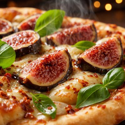 Image of Fig Brie and Basil Pizza